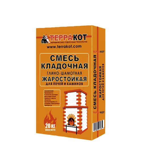 ТЕРРАКОТ Смесь кладочная глино-шамотная 20кг